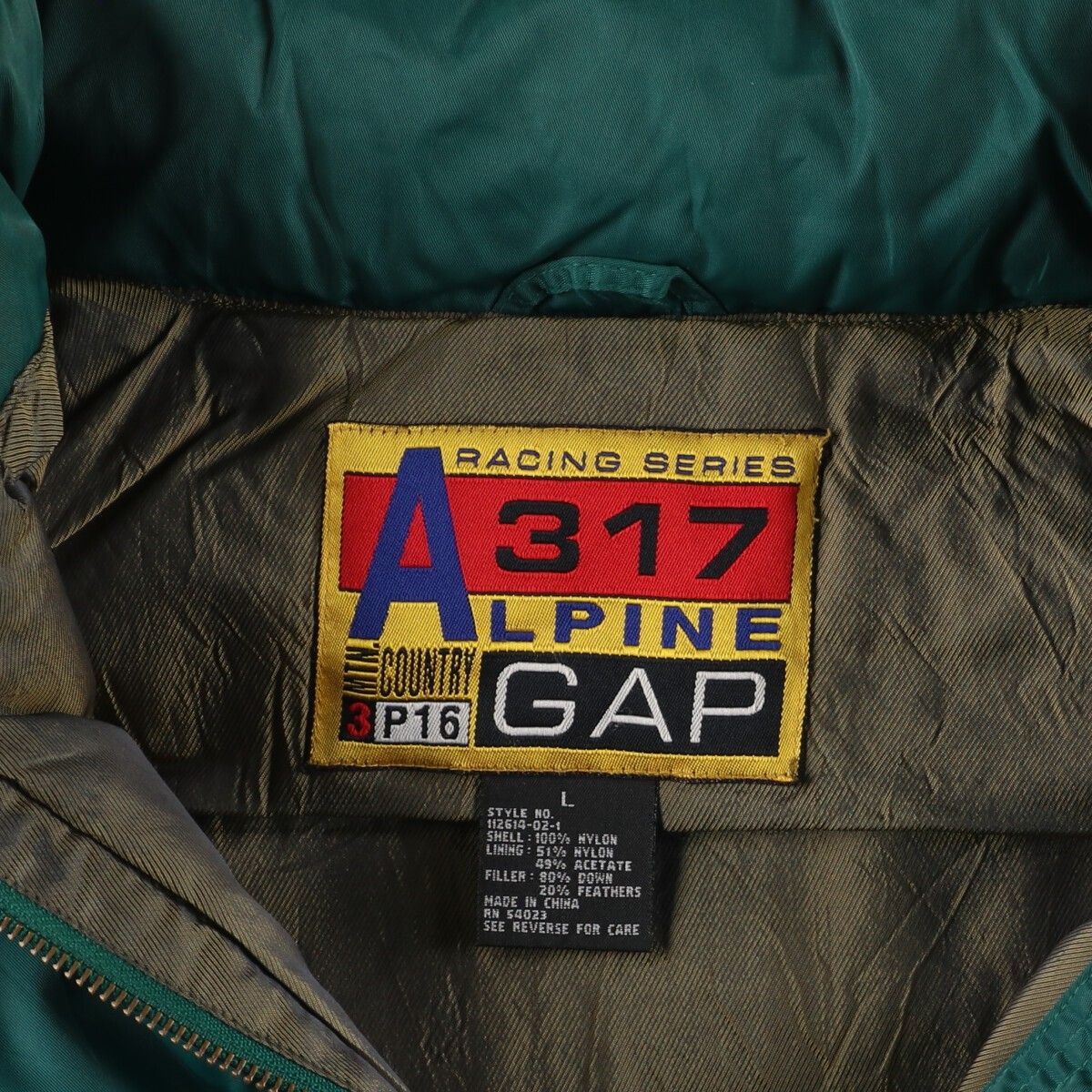 古着 90年代 ギャップ GAP 317 ALPINE ダウンベスト メンズL