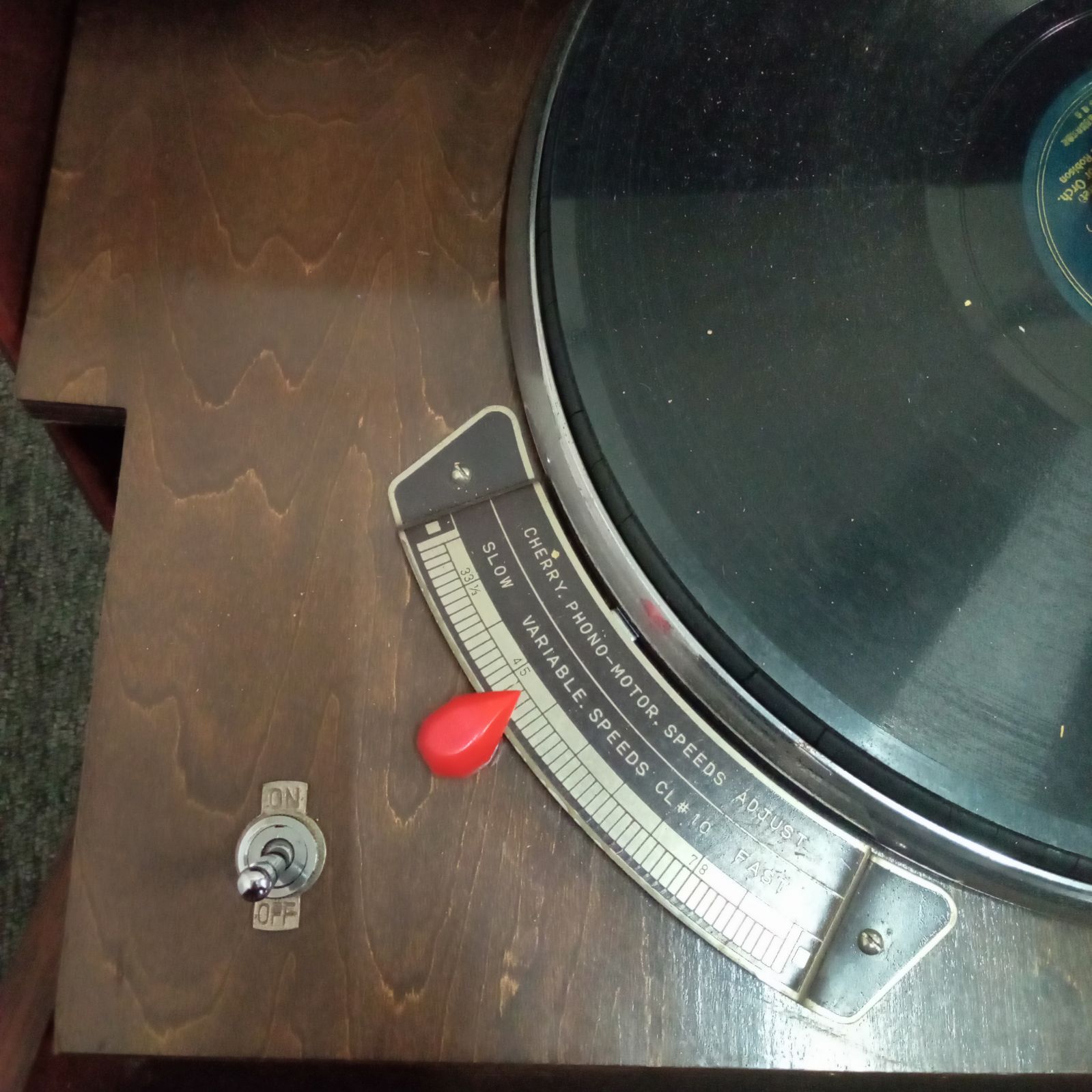 ◯ ターンテーブル アンティーク レコードプレーヤー ナショナル 木製 