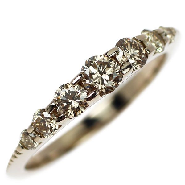 JQ50☆高級 カシケイ ダイヤモンド0.55ct K18BG リング