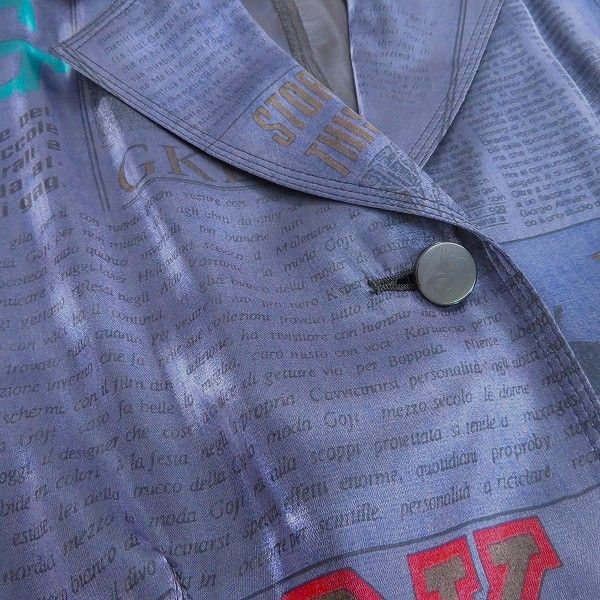a GK ITALIYA 伊太利屋 イタリヤ ジャケット 11号 青紫 英字