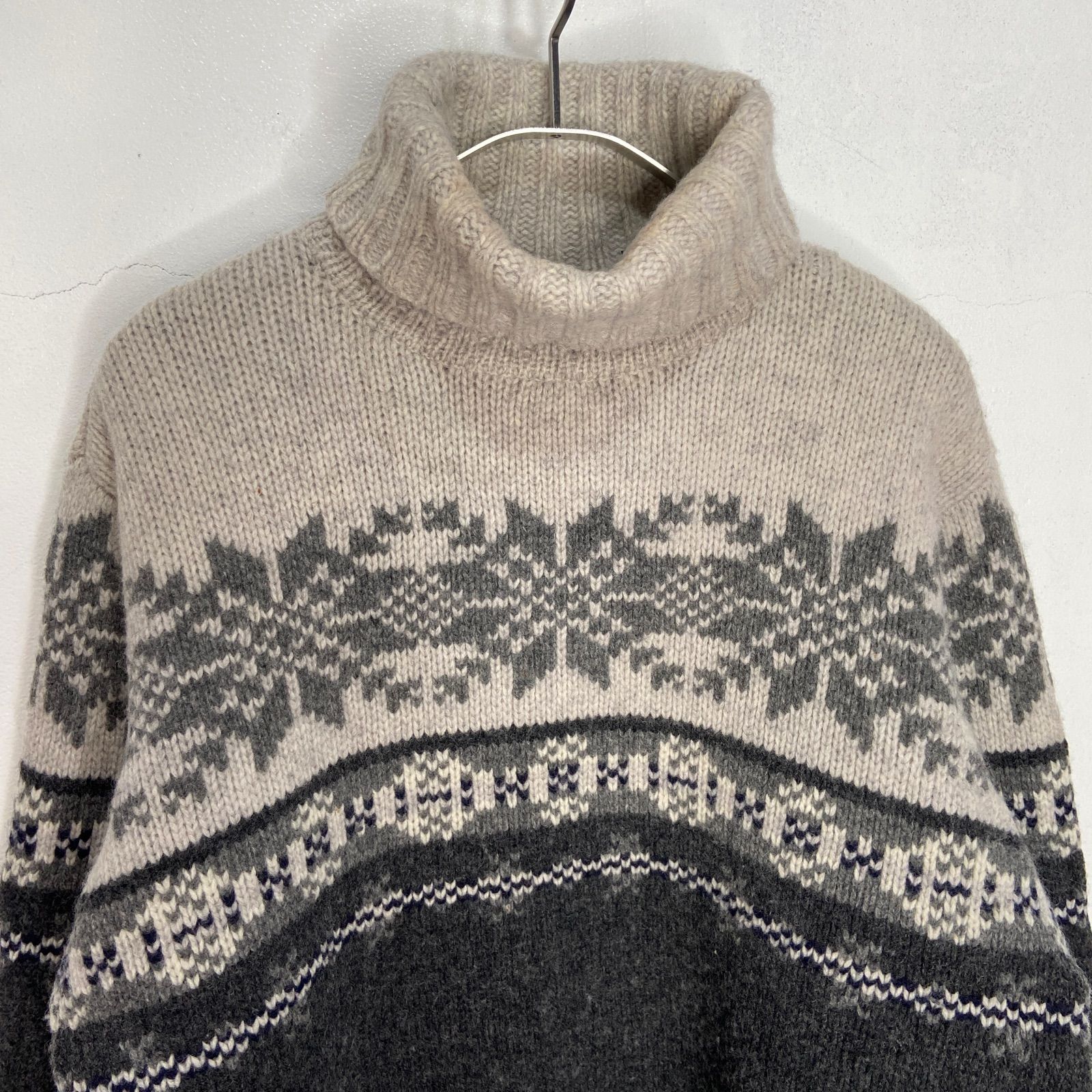 90s OLD GAP タートルネック ノルディック ニット セーター ギャップ ☆90s☆00s☆GAP☆オールドギャップ☆ノルディック柄タートルネック