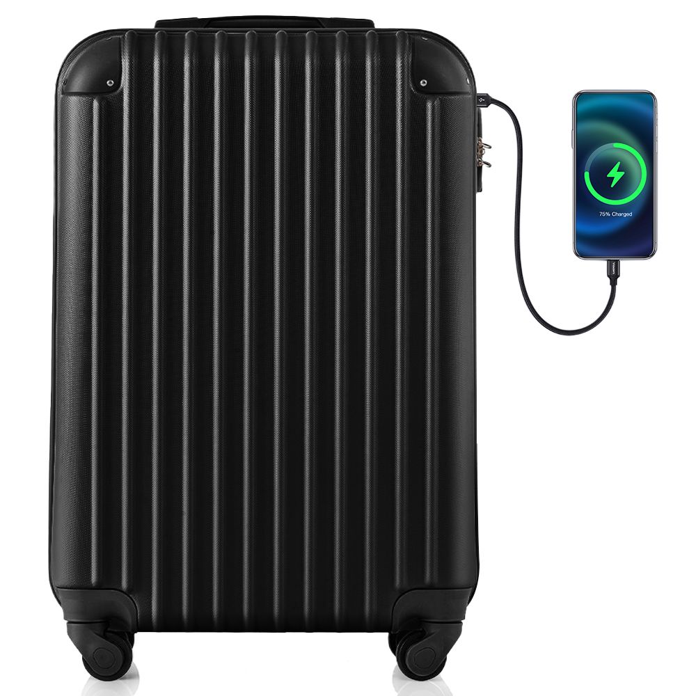 キャリーケース Sサイズ スーツケース USB充電ポート付き カップホルダー付き キャリーバッグ スーツケース 2日 3日 小型 TSAロック搭載 おしゃれ GC