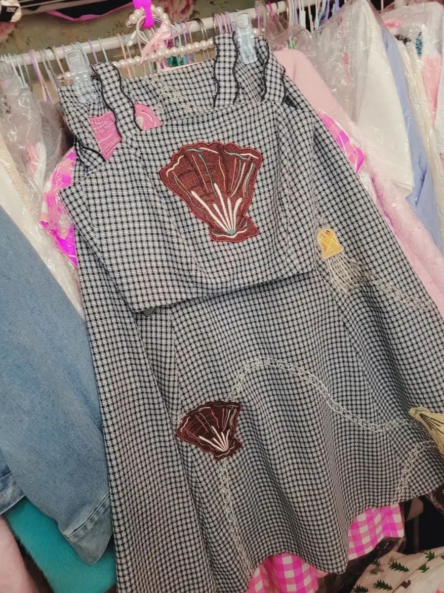 輸入貝殻ツーピースセット