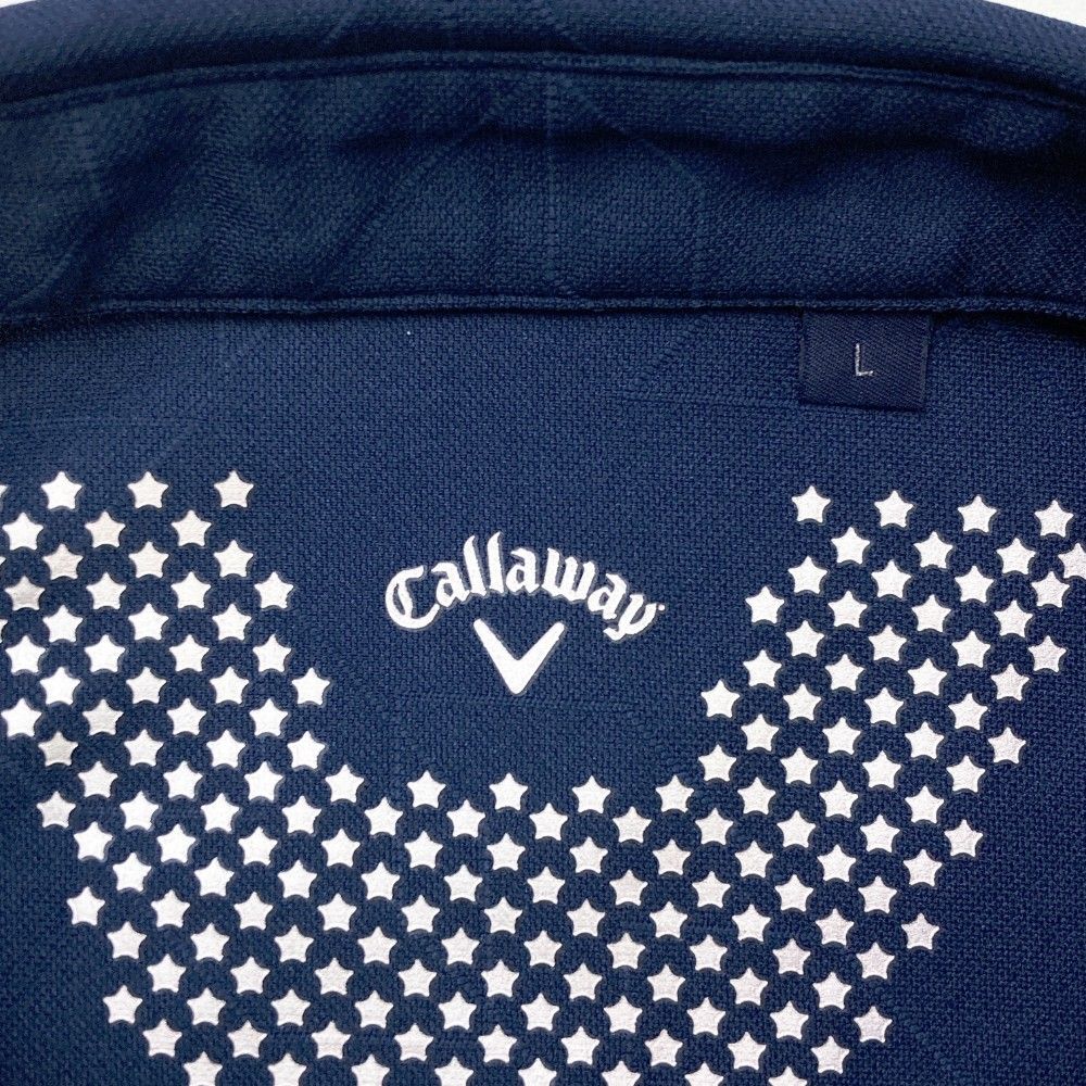 サイズ：L CALLAWAY キャロウェイ  半袖ポロシャツ  ネイビー系 [240101389082] ゴルフウェア メンズ ストスト サイズ：L CALLAWAY キャロウェイ 半袖ポロシャツ ネイビー系