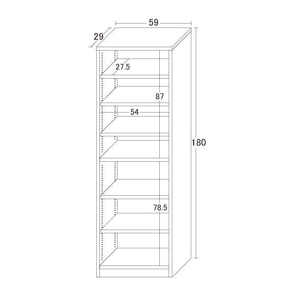 強化棚シェルフ 60-180（W59×D29×H180cm） 【組立品】【代引不