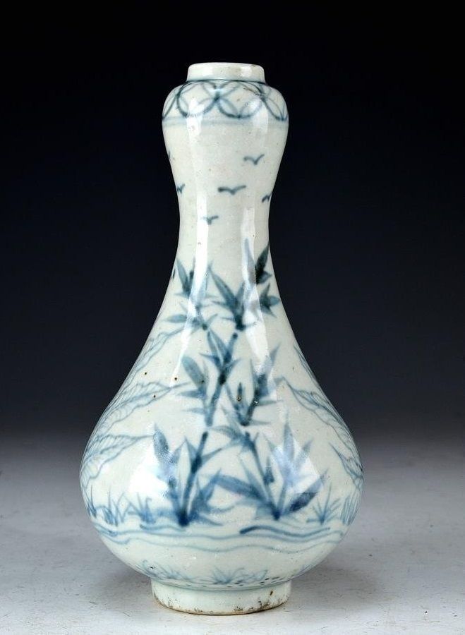 蔵C3906】中国古美術 青花草図小瓶 明宣徳期 - メルカリ