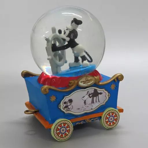 中古】置物・装飾品 ミッキー ミニスノードーム トロッコ 「ディズニー