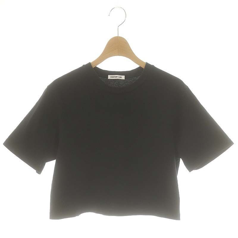 エヴリディアイライク　ドゥーズィエムクラス　Cropped 　Tシャツ　ブラック ドゥーズィエムクラス DEUXIEME CLASSE エブリデイアイライク
