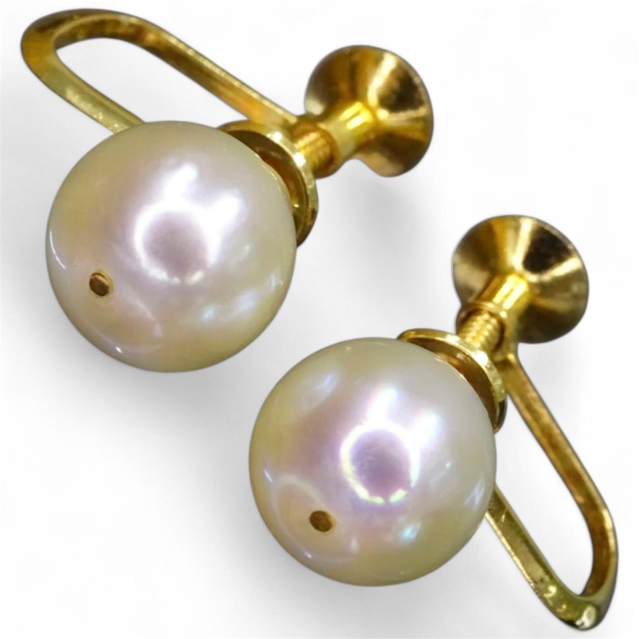 【大黒屋73】TASAKI タサキ 田崎真珠 貴金属・宝石 パールイヤリング K18WG（ホワイトゴールド） 8.0mm 3.6g TASAKI　タサキ　田崎真珠　貴金属・宝石　マべパール　真珠　イヤリング　3.5g　2148103304958　200