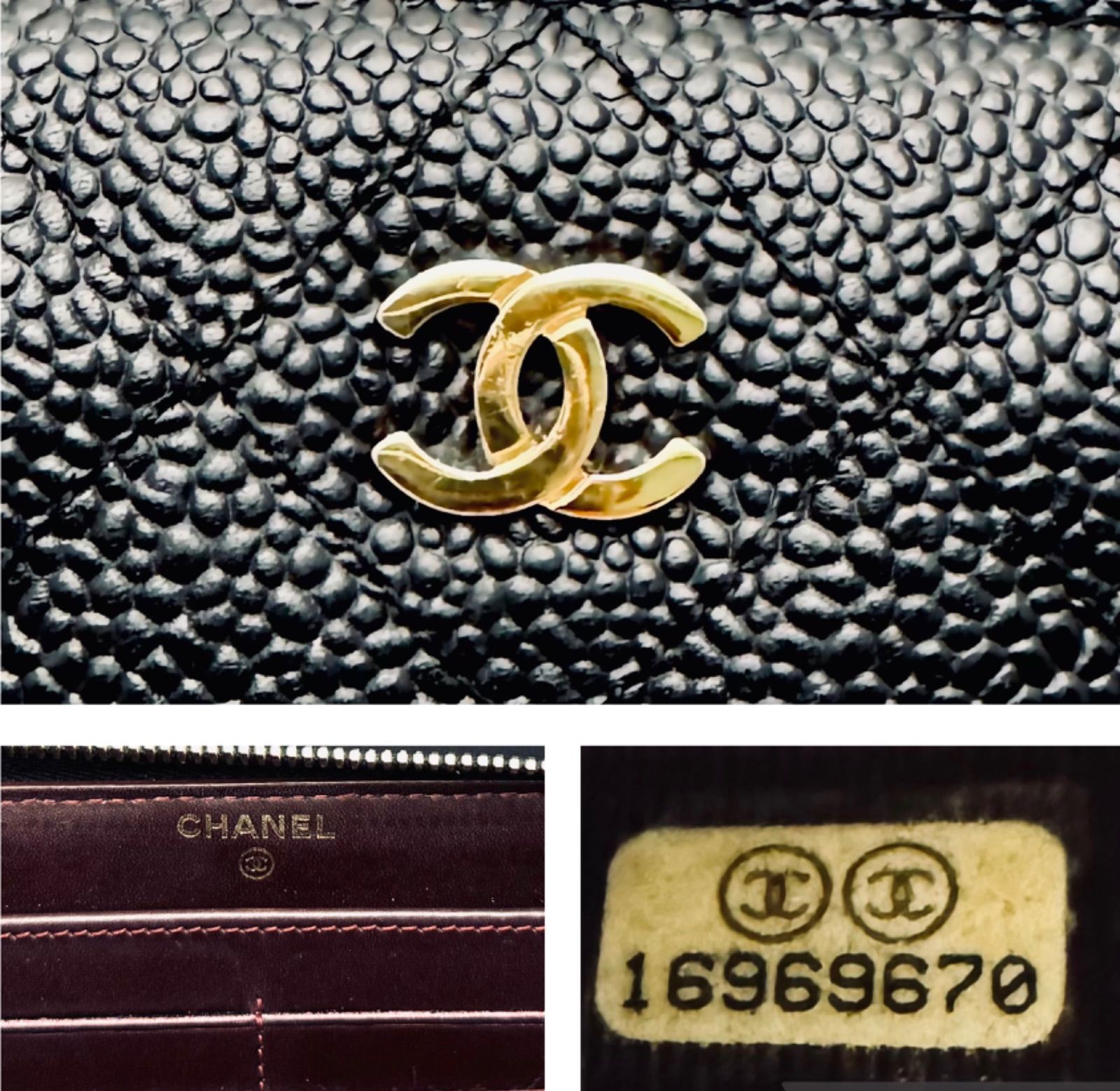 新品未使用】国内正規品CHANEL //シャネル//キャビアスキン//マトラッセ//ラウンドジップ//ロングウォレット//長財布//ラウンドファスナー  - メルカリ