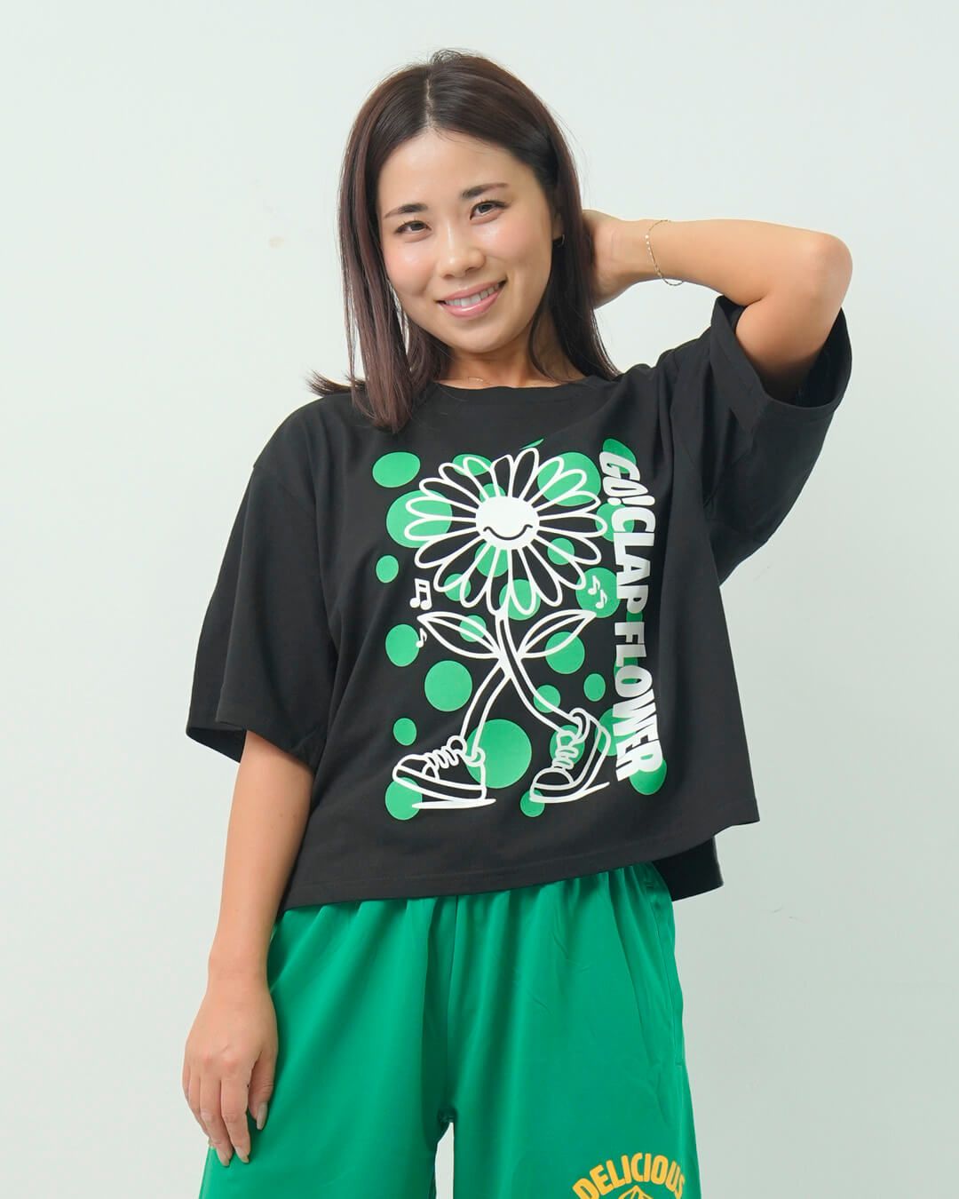 D133 clap クラップ フィットネスウェア オールインワン グリーンM clap クラップオフィシャルホームページ clapjapan