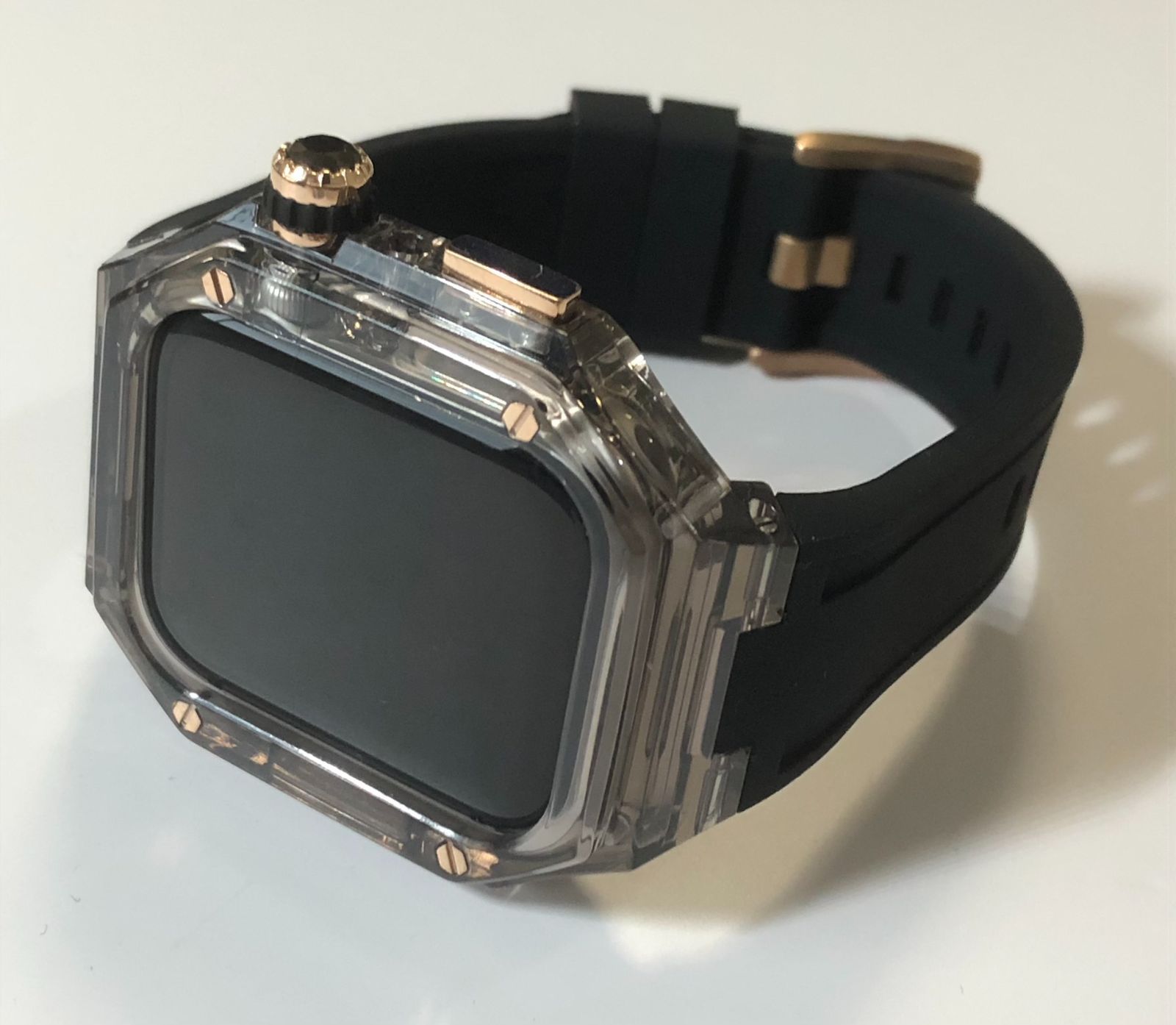 GimelZayin zc rg ブラッククリア ブラック★アップルウォッチ ラバーベルト カバー クリア ケース 40mm 41mm 44mm 45mm 46mm 49mm スポーツ メンズ レディース 4スクリュー Apple Watch バンド GimelZayin zc rg ブラッククリア ブラック★アップルウォッチ ラバーベルト カバー クリア ケース 40mm 41mm 44mm 45mm 46mm 49mm スポーツ メンズ レディース 4スクリュー Apple Watch バンド