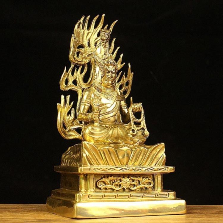 不動明王 像 不動明王像 仏像 仏 黄銅製 高さ約21cm 幅約12cm 重