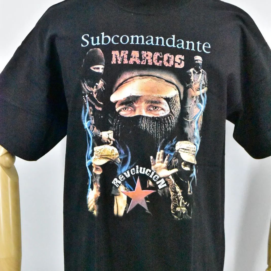 EZLN サパティスタ民族解放軍 Tシャツ　マルコス副司令官　黒⓶