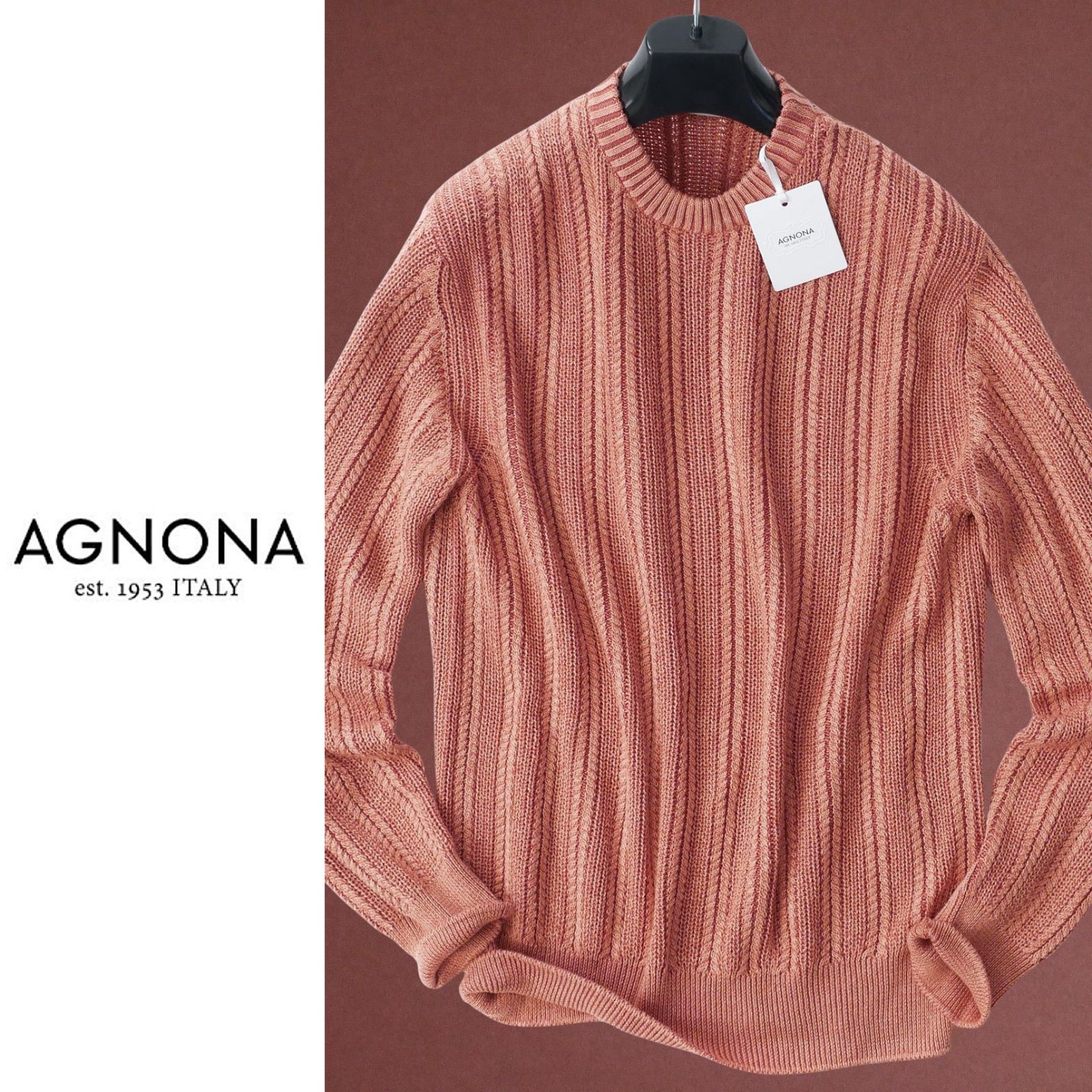 アニオナ　AGNONA ベージュ　カシミアブレンドニット アニオナ AGNONA ベージュ カシミアブレンドニット
