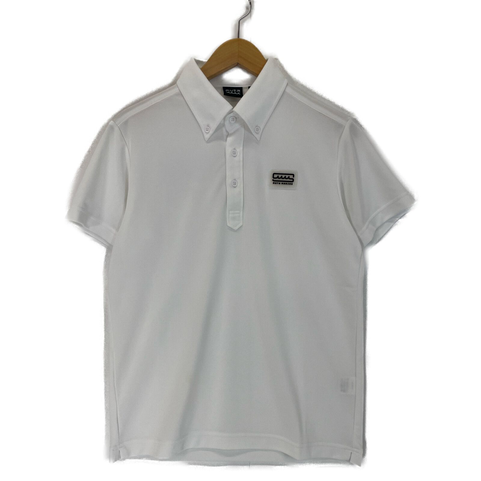muta ムータ 【ムータマリン】ホワイト ボタンダウン ラバーロゴ  