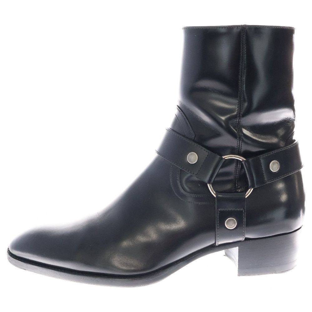 NO ID.】ドレープヒールブーツ☆バックジップ☆44サイズ☆黒☆スエード