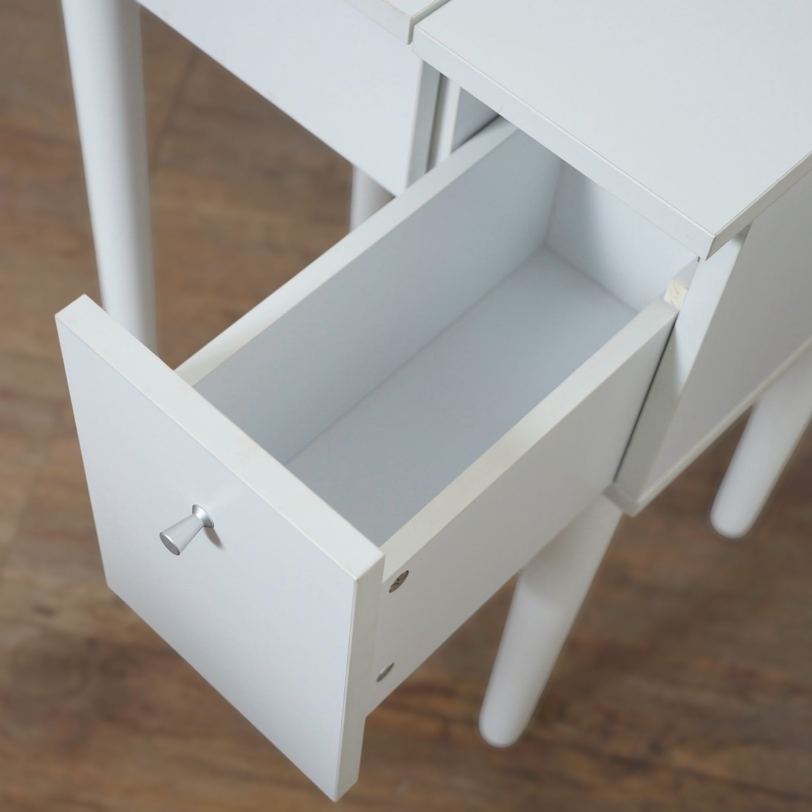 K 2WAY ドレッサー デスク スツール付 白 コンセント付 収納 ホワイト ロングボトル収納 MARWIL-DEMENAGEMENTS_CH