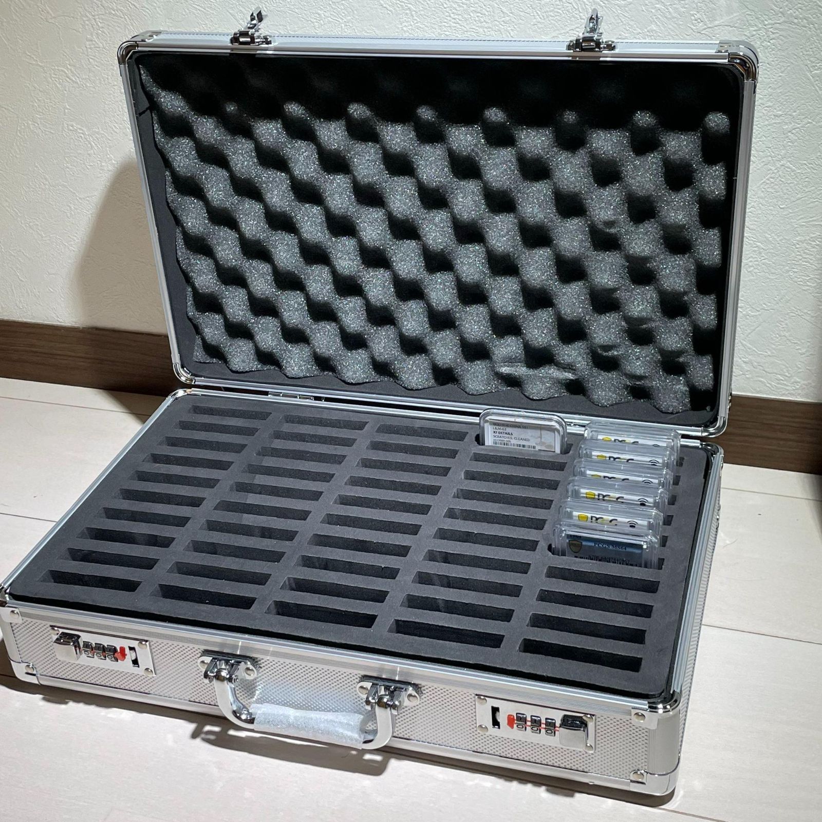 スラブ アタッシュケース 収納50枚 PCGS NGC 各種対応 アルミケース