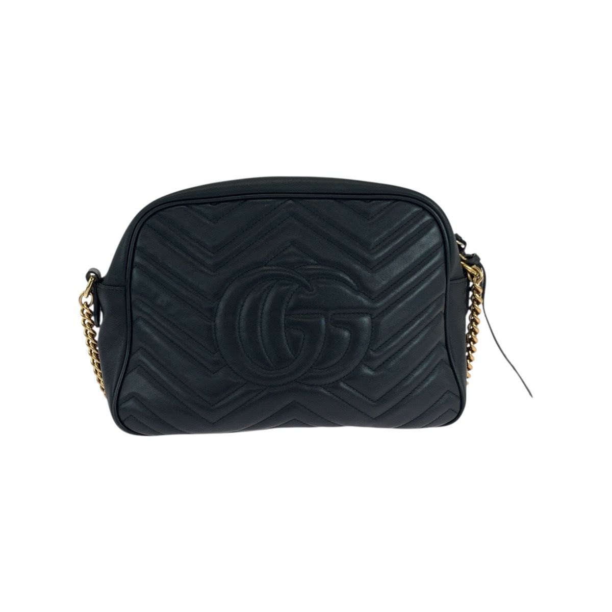 美品 GUCCI グッチ GGマーモント キルティング ブラック 黒