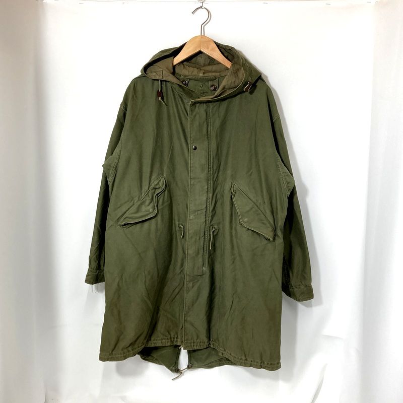 ミリタリーコート 50s M1951 モッズコート 古着 カジュアル メンズ サイズ表記なし Lサイズ相当 カーキ アウター A15004◆
