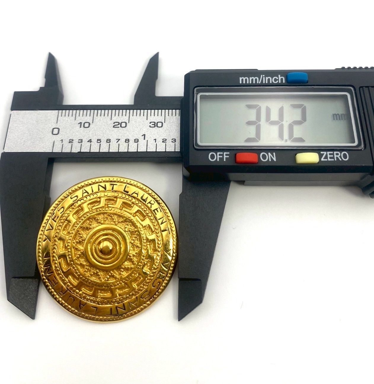 イヴサンローラン YSL ヴィンテージ ロゴ 大ぶり イヤリング GP ゴールド 丸型 約34mm クリップ式 レディース パーティー 結婚式 刻印有 SIROKUMA-CORPORATION_COM