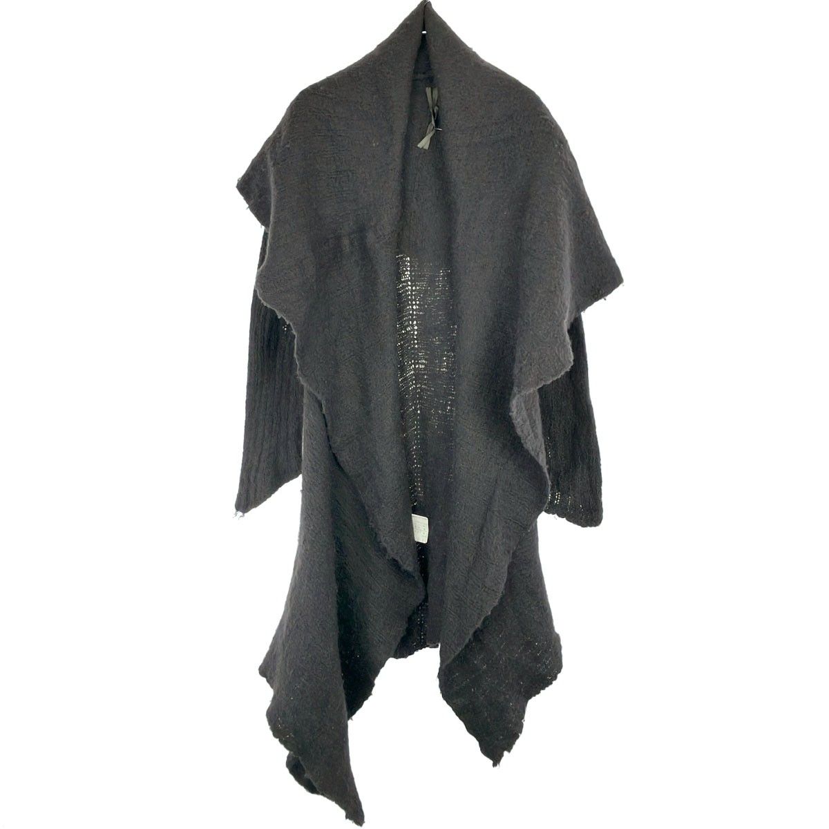 Rick Owens - Rick Owens リックオウエンス 2006AW アルパカウール ドレープニットカーディガン RO 1617 チャコールグレー XS Rick Owens リックオウエンス 2006AW アルパカウール ドレープニット