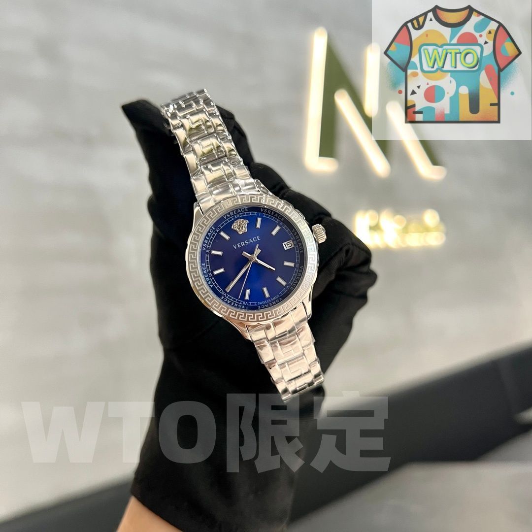 VERSACE ヴェルサーチ Hellenyium レディースウォッチ - 35mm カレンダー機能|夜光表示 ♥-WTO輸入2