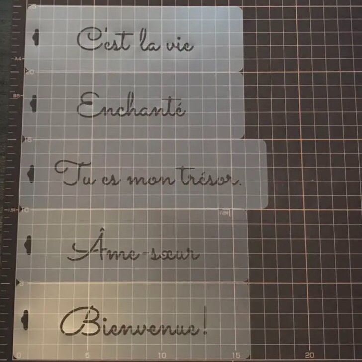 フランス語 5枚セット No.48 STENCIL38オリジナル - メルカリ