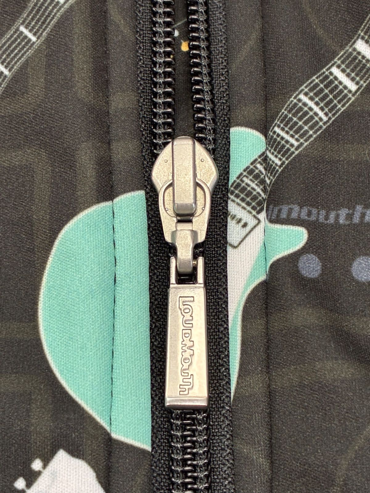 サイズ:M LOUDMOUTH ラウドマウス;裏起毛ジップジャケットロゴ刺繍