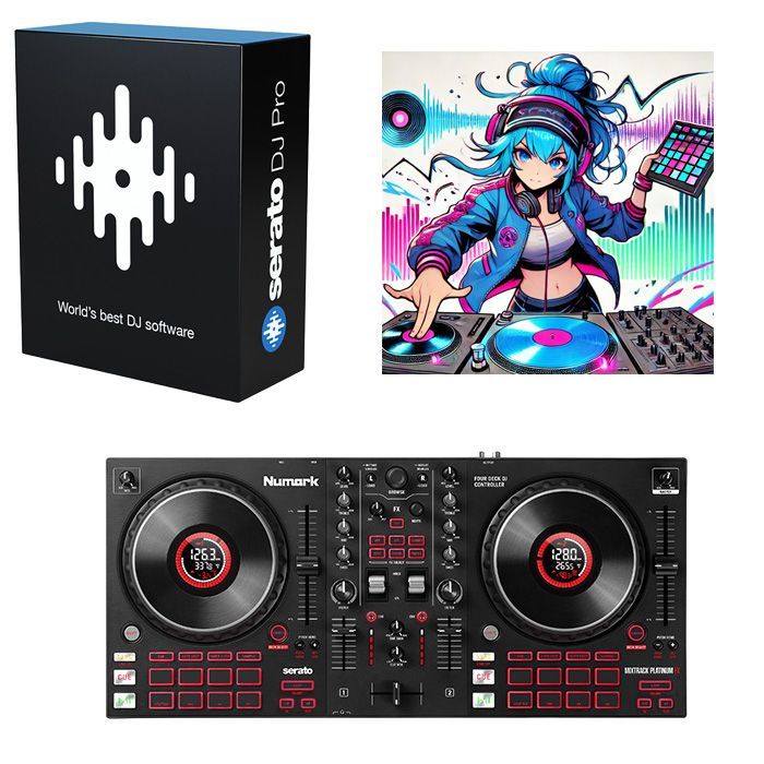 Seratoアップグレードセット Numark ヌマーク | MixTrack Platinum FX_Serato DJ Pro DL_MHF_PCDJ_SoundOp5_set