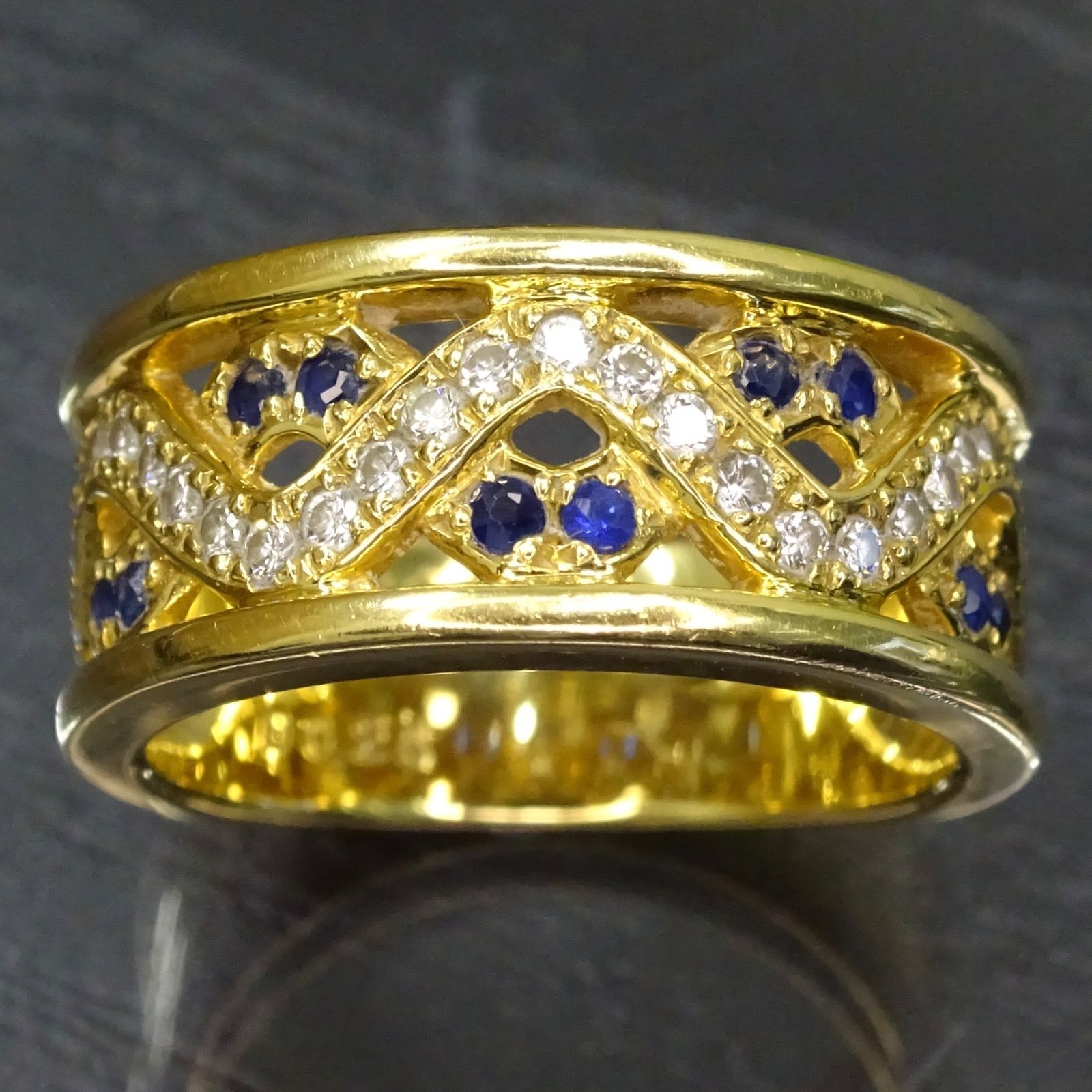 11号 11号 ダイヤモンド 0.24ct リング・指輪 K18ゴールド 18金/Pt900 