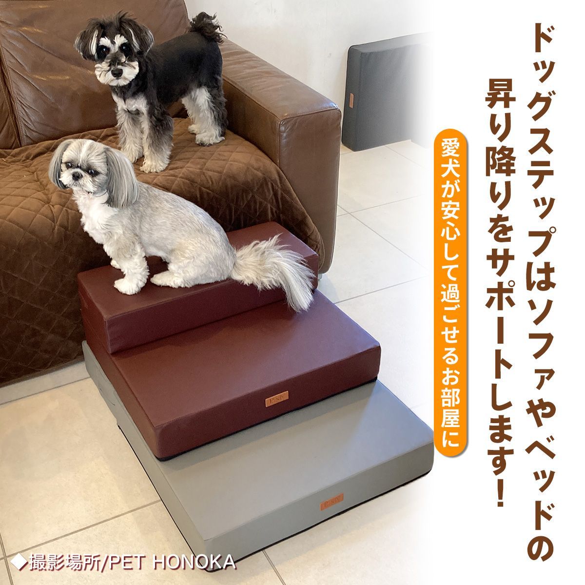 PetStyle ドッグステップ 幅広 55cm 犬 ステップ 階段 ペット保育園