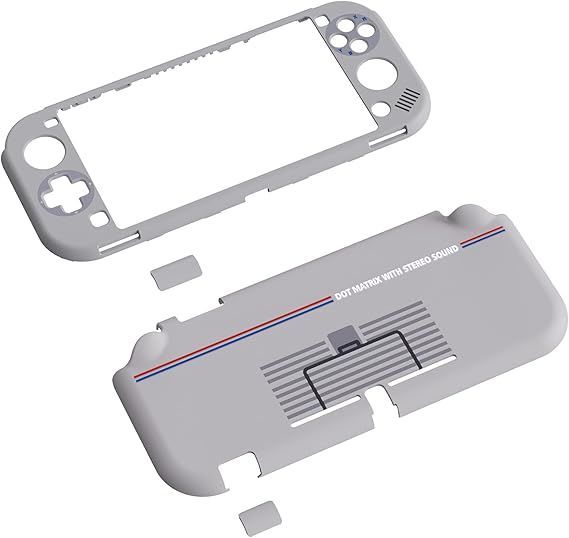 【在庫処分】eXtremeRate PlayVital Switch Lite対応用保護シェル（パターンあるスタイル）、Switch Liteに対応用ハードシェルカバー、保護シェル＆グラスフィルム＆サムスティックグリップキャップ