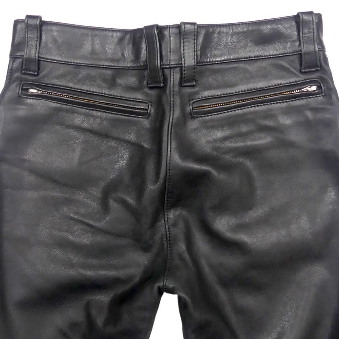 レザーパンツ バイク 本革 メンズ W31 B's LEATHER 黒 AS73 レザー