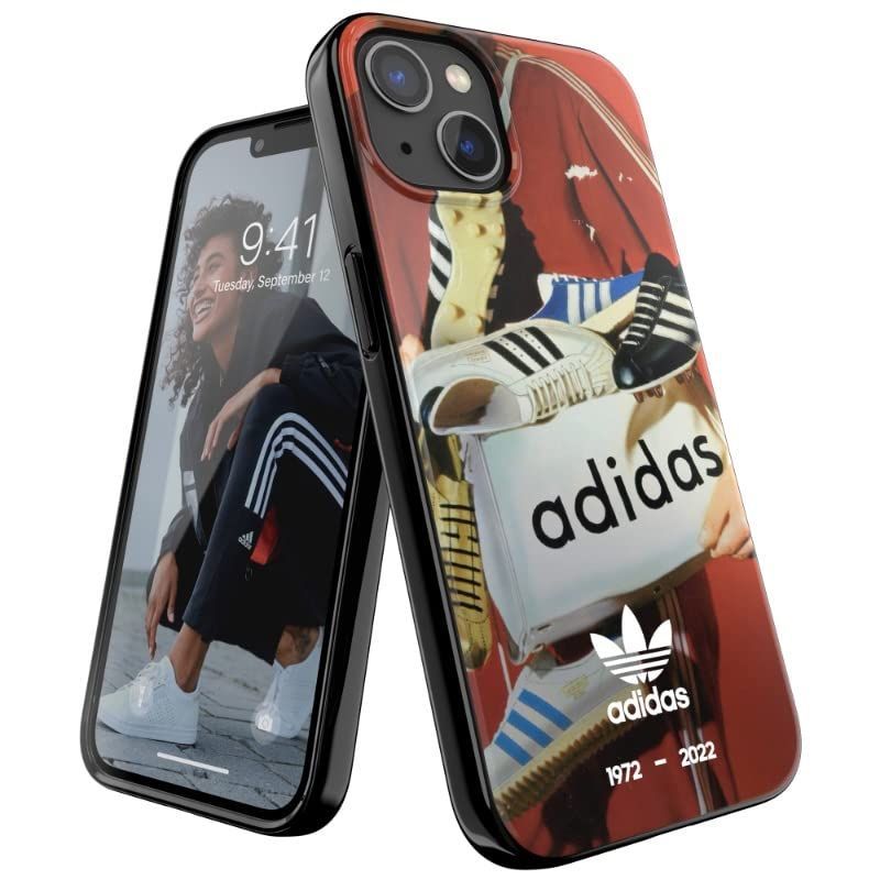 新品 アディダス iPhone13ケース トレフォイル50周年記念 グラフィックプリント [adidas 50 years trefoil SS22 for iPhone 13 カバー]