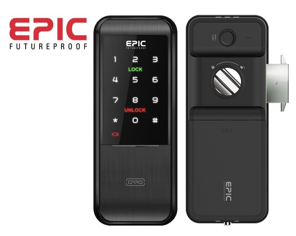 電子錠 引き戸 暗証番号 ICカード 非常キー EPJP-S520H EPIC エピック 玄関 家庭 戸建 マンション 店舗 オフィス 防犯 セキュリティ 鍵 カギ スマートロック 簡単設置 フロント 出入口