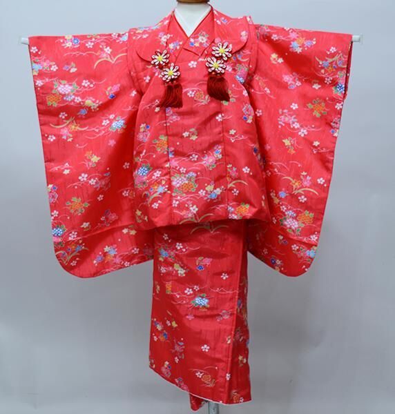 七五三 三歳 女児 被布着物セット 百花繚乱 女の子 祝着 NO39394 七五三 三歳 女児 被布着物セット 百花繚乱 3歳 3才 三才 女の子