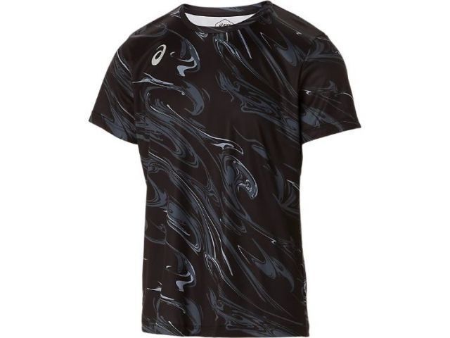 asics アシックス GRAPHIC DRY TSHIRT ブラック 2XL 2121A335 1 | スポーツ 運動 衣類 衣料品 服 ウエア ウェア 男性 紳士服 メンズ 野球 ベースボール トップス Tシャツ 半袖 ハーフスリーブ 丸首 ドライ 