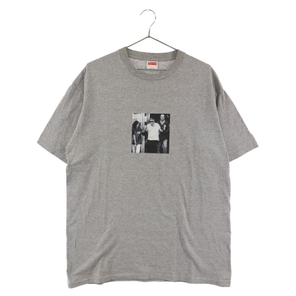 SUPREME (シュプリーム) 05SS illegal business controls America Tee  イリーガルビジネスコントロールフォトプリントクルーネック半袖Tシャツ グレー