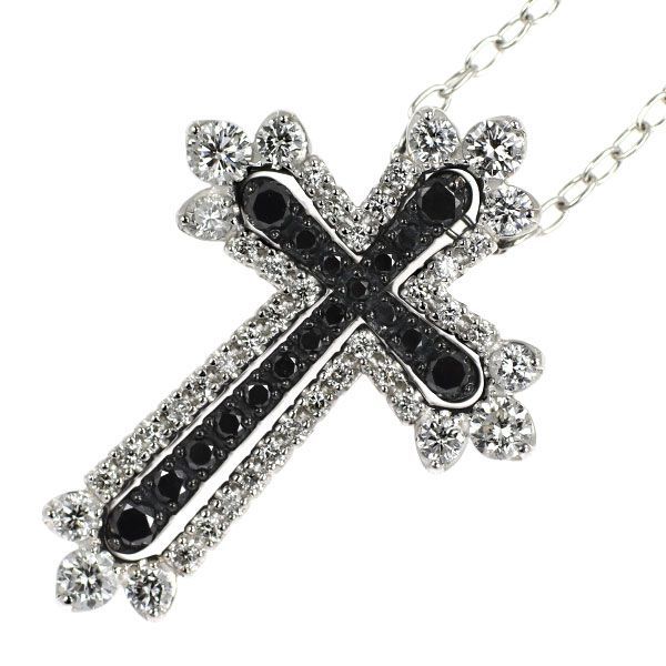 大人気豊富なK18WG ダイヤモンド ネックレス (ブラックメッキ) 品番9-320 ネックレス