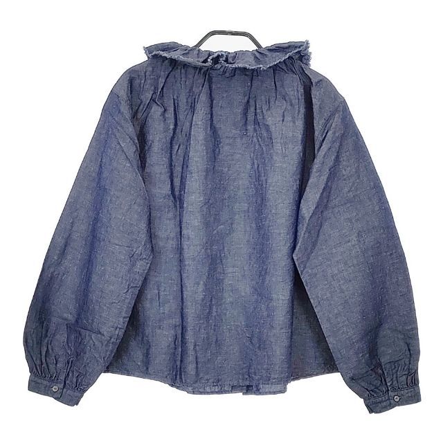 ネストローブ nest Robe コットンリネンダンガリーフリル シャツ 01204-1586 インディゴ サイズ：FREE コットンリネンダンガリー袖フリルシャツ｜nest Robe / CONFECT
