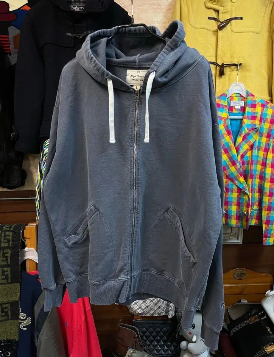 【雷市場（ポンジャン）商品韓国直送】 Nigel Cabourn(ナイジェル ケーボン) フード付き ジップアップパーカー