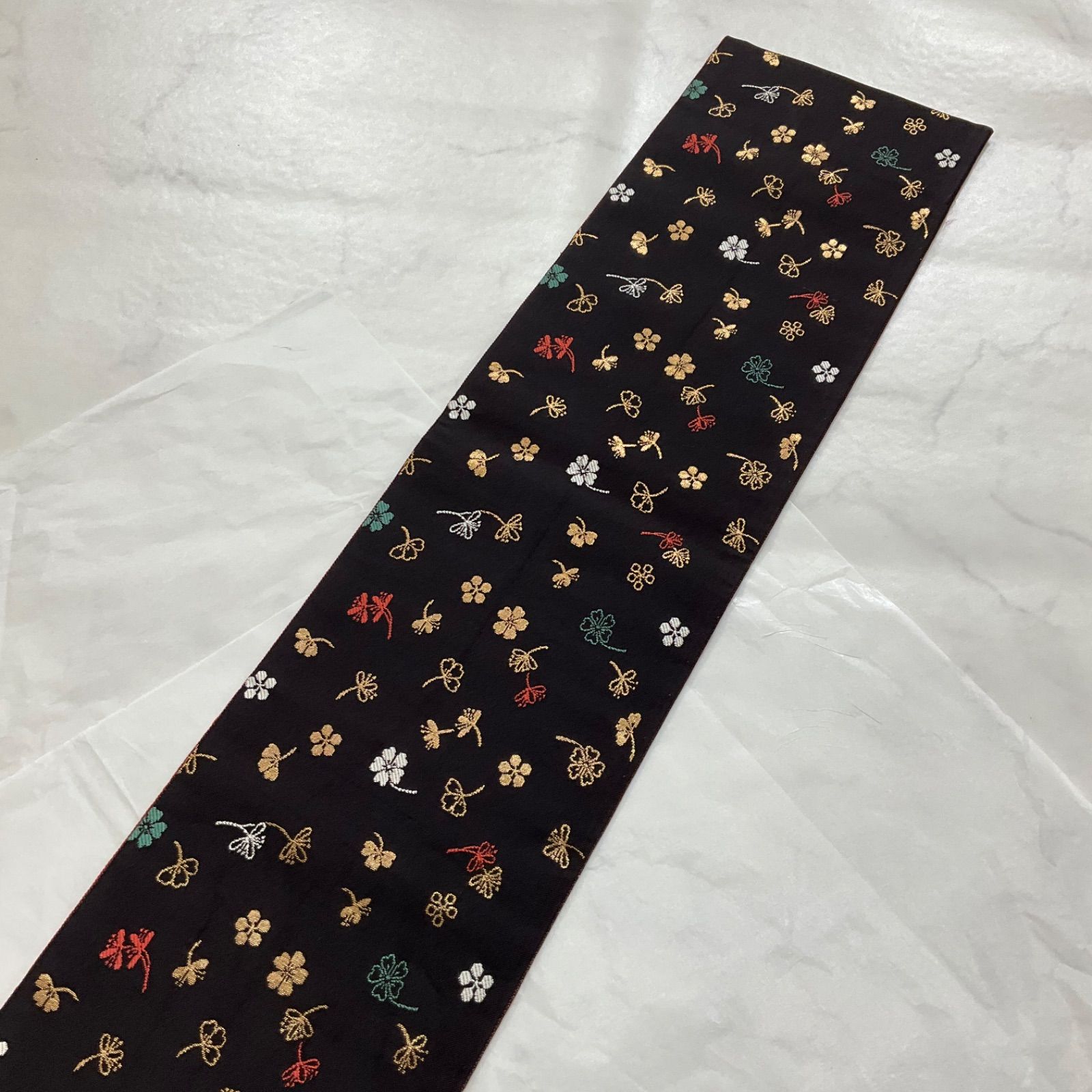 kimono+one○最高級西陣織○正絹○金糸○素敵な半幅帯○蝶