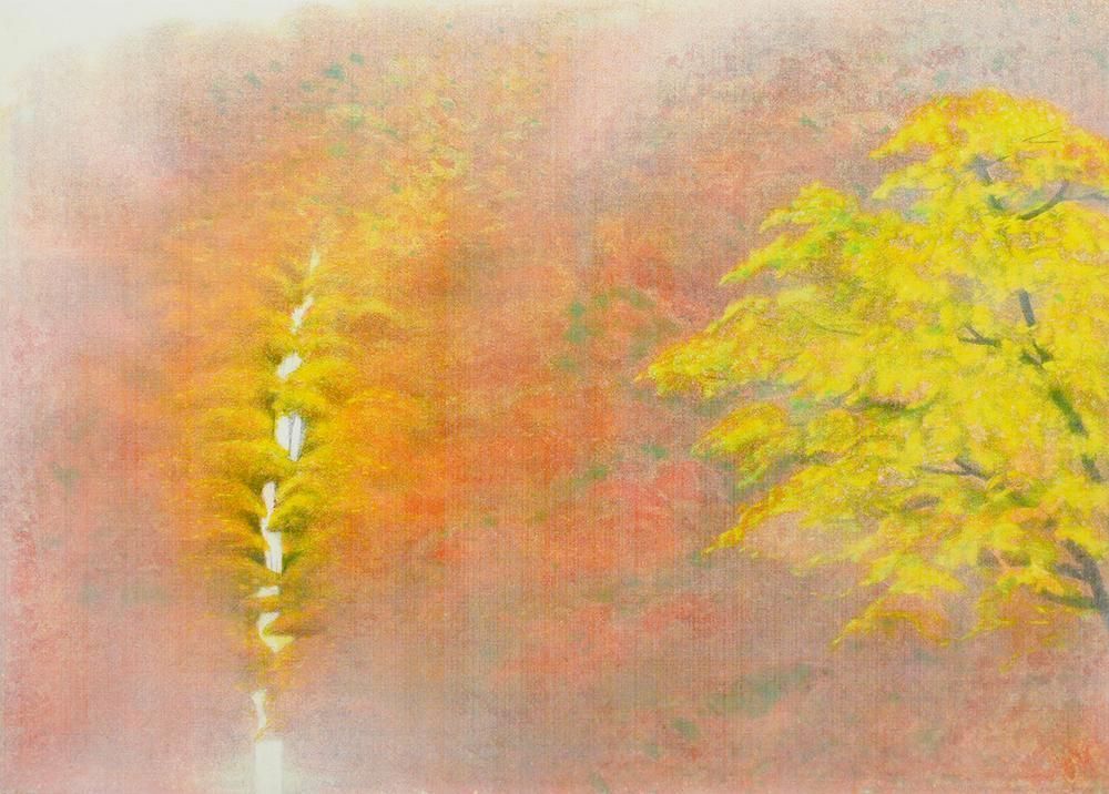 【真作】版画　梶原信子　銅版画　Movement　色彩と動きの融合　U55 真作】版画 梶原信子 銅版画 Movement 色彩と動きの融合 U55 【公式通販】