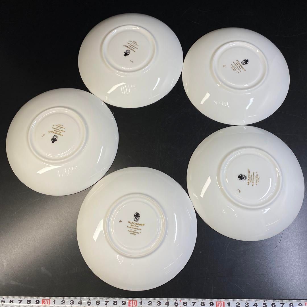 ウェッジウッド ホワイトホールパウダーブルーカップ＆ソーサー5客