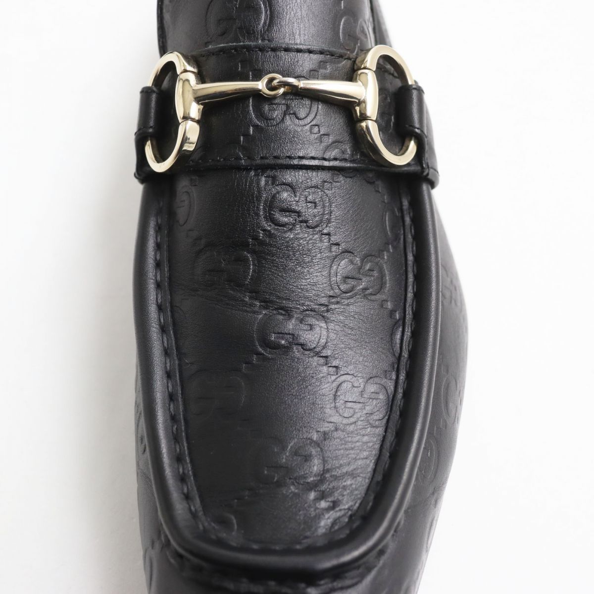 ドンドン見直し】美品○GUCCI グッチ 147825 オールレザー GG柄 ホース 