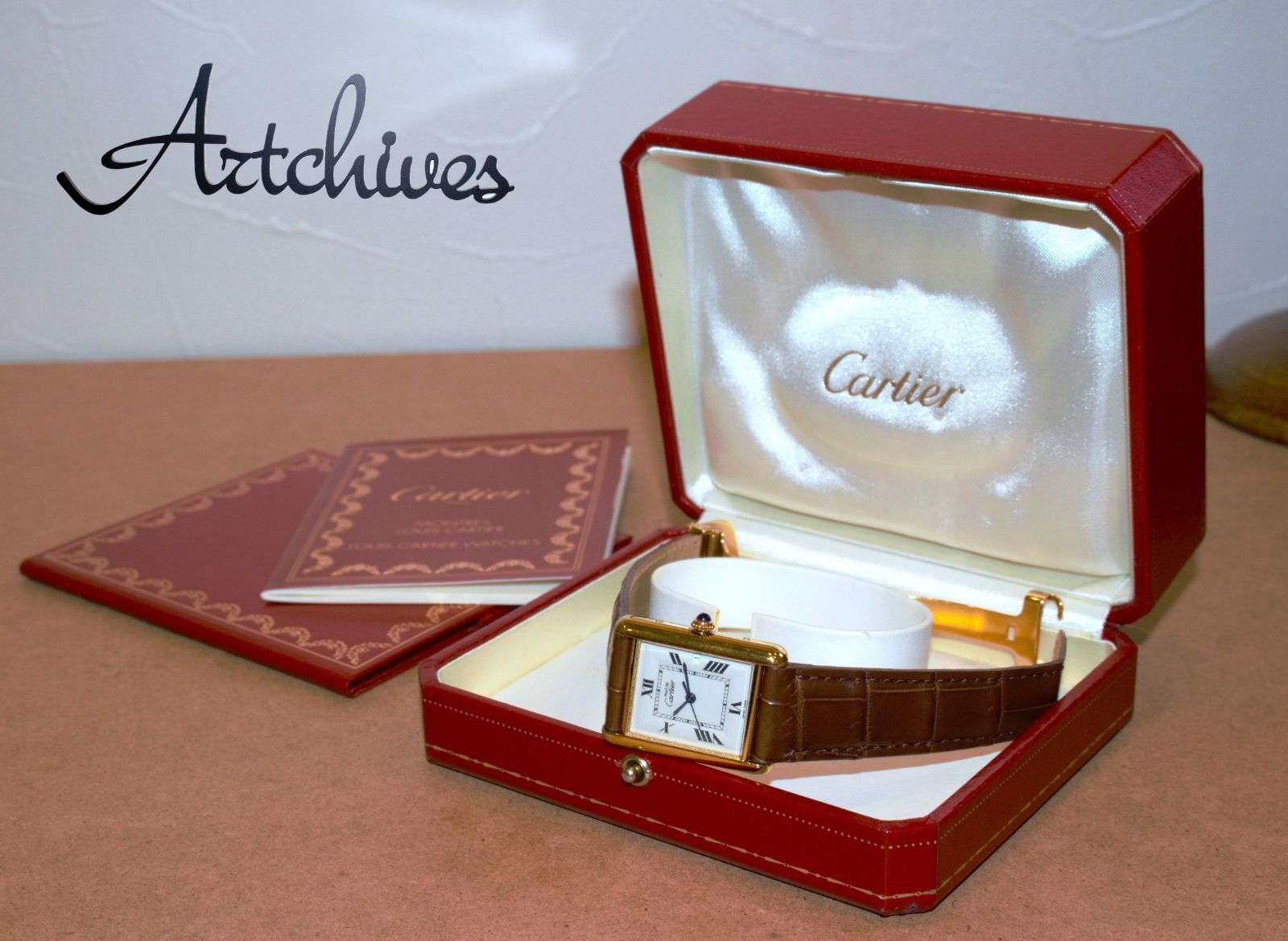 VRW-930 時計 Cartier カルティエ W1013754 マストタンク L M W文字盤 ボーイズ クォーツ 腕時計 稼動品