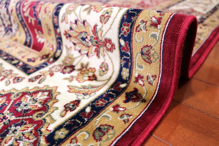 ペルシャ柄絨毯 200×290 新品未使用 6畳 大判ラグ カーペット 訳あり