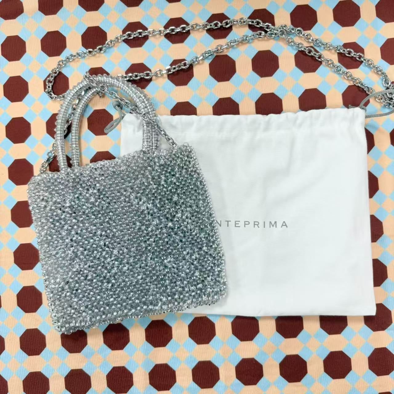 ANTEPRIMA シルバー ビーズショルダーバッグ - メルカリ